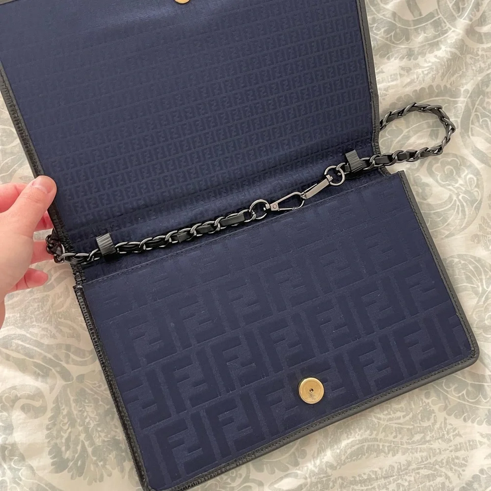 Fendi Navy Blue Clutch - Picture 3 of 7
